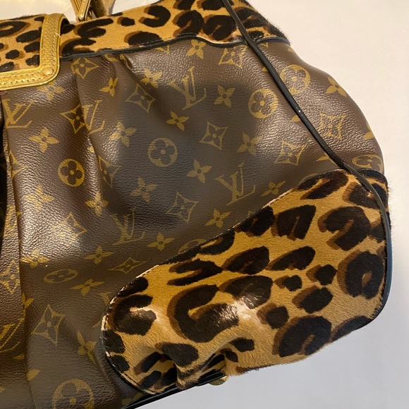 Limited Edition Vintage Louis Vuitton Polly Monogram Leopard Hobo Bag - Picture 10 of 16